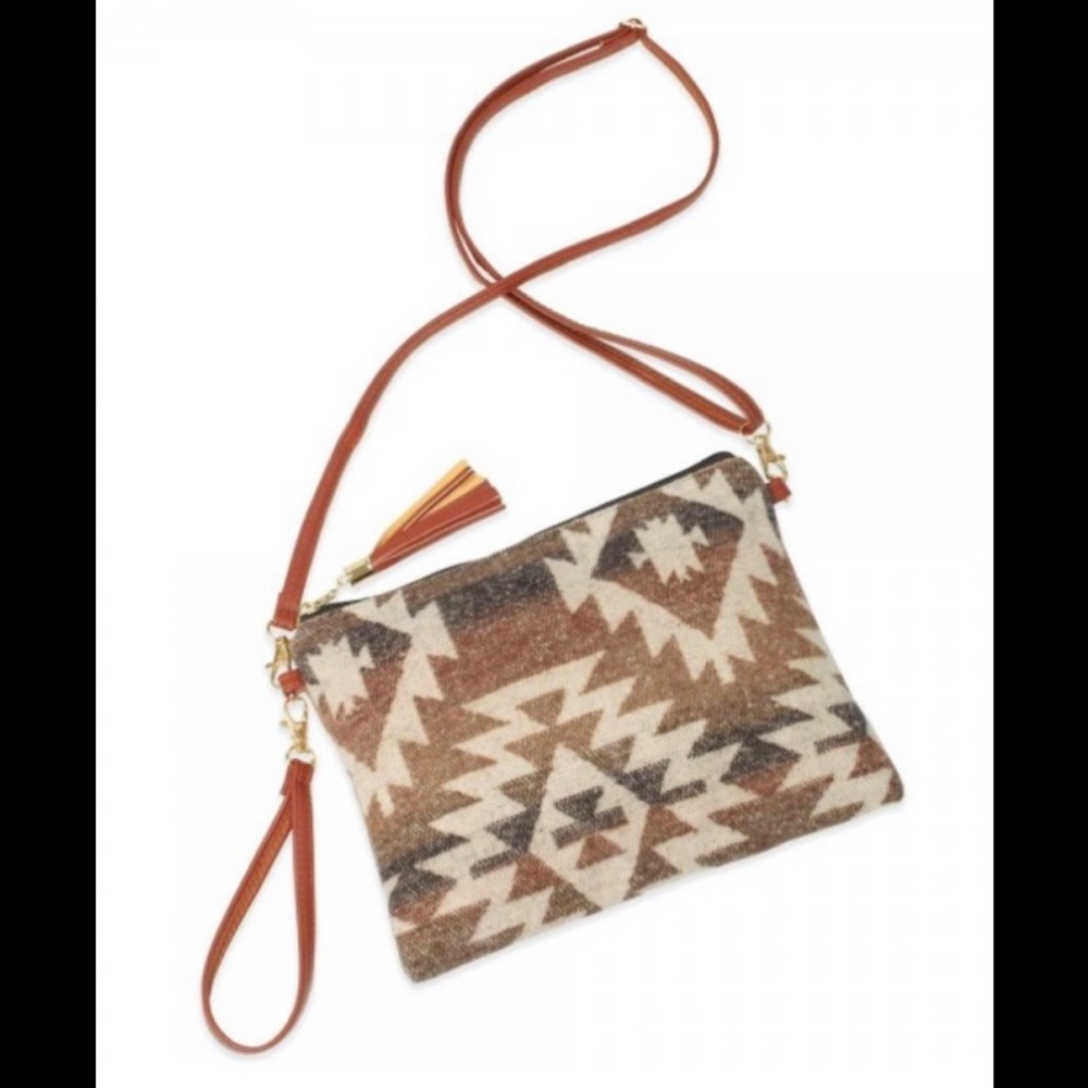 Aztec print Tassel handbag